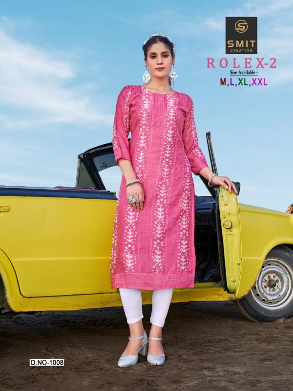 Smit Rolex 2 Fancy Chanderi Designer Kurti Collection